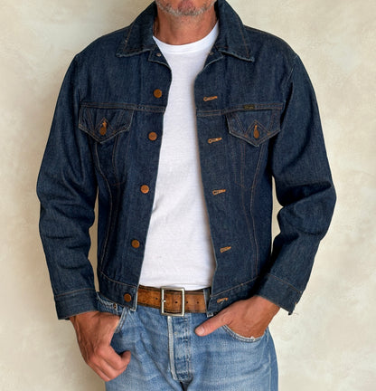 Vintage 70s Wrangler Denim Jacket  2-Pocket Made in USA  Size 40US/50EU
