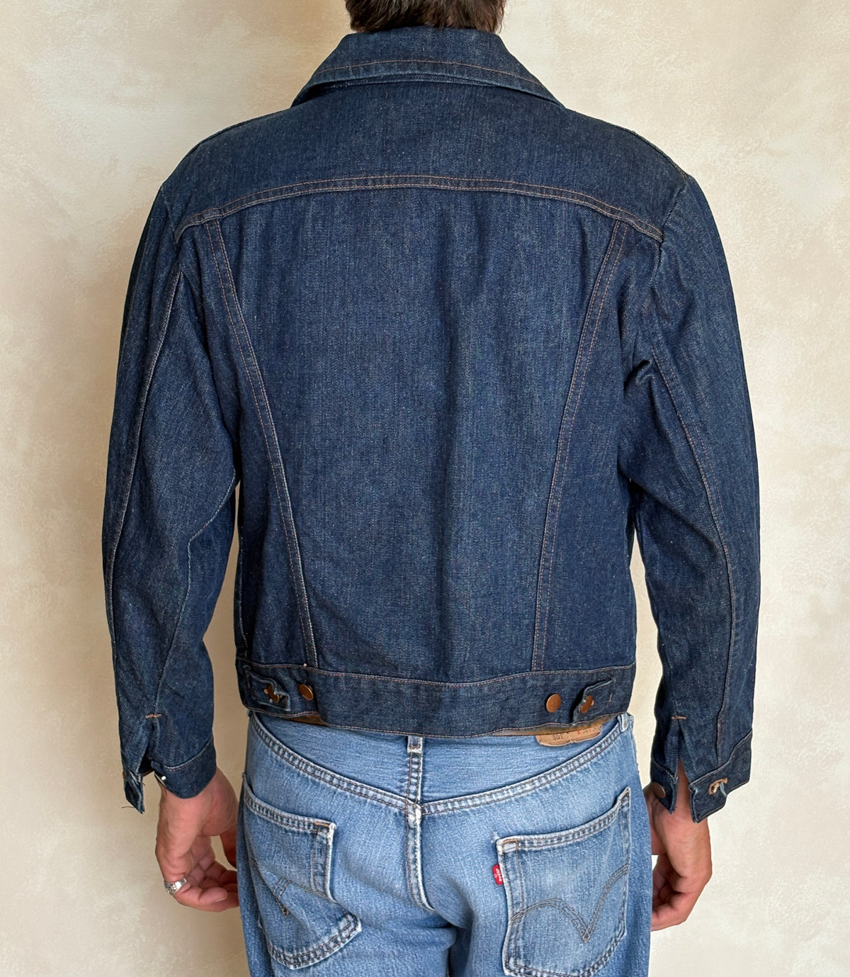 Vintage 70s Wrangler Denim Jacket  2-Pocket Made in USA  Size 40US/50EU