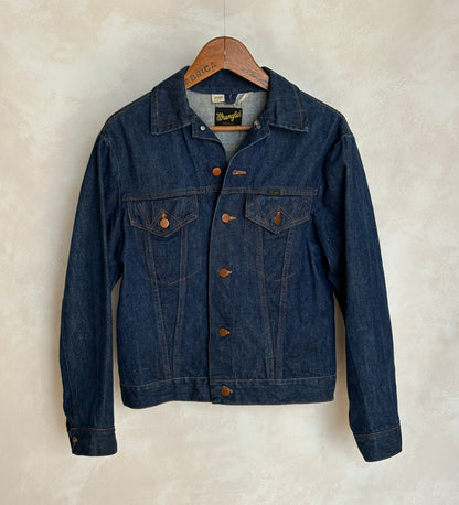 Vintage 70s Wrangler Denim Jacket  2-Pocket Made in USA  Size 40US/50EU