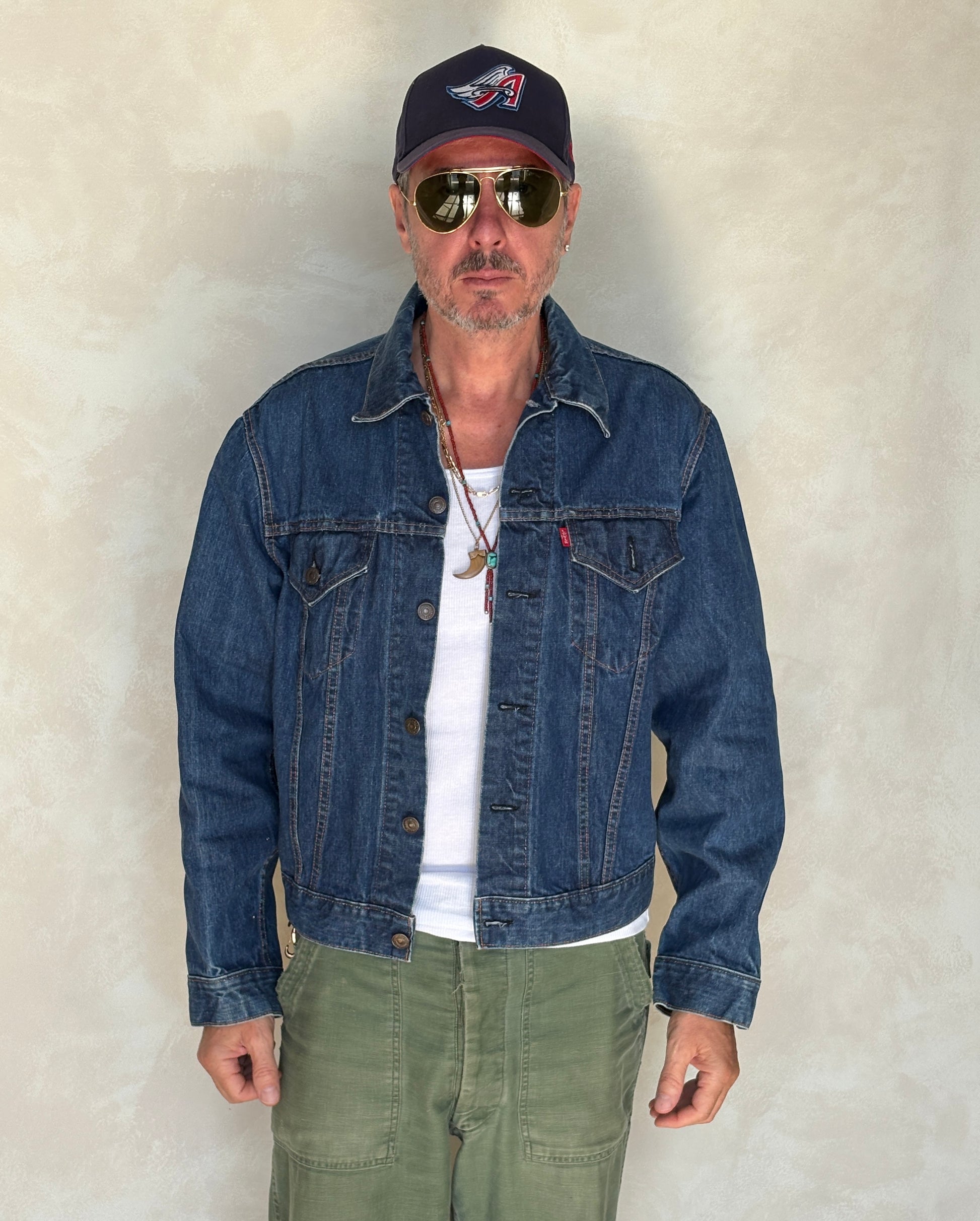 Size 46US / 56EU. Vintage Early 70s 2 pocket Levi’s Denim Jacket 70505 –Single Stitch, Made in USA - USA Vintage Bcn