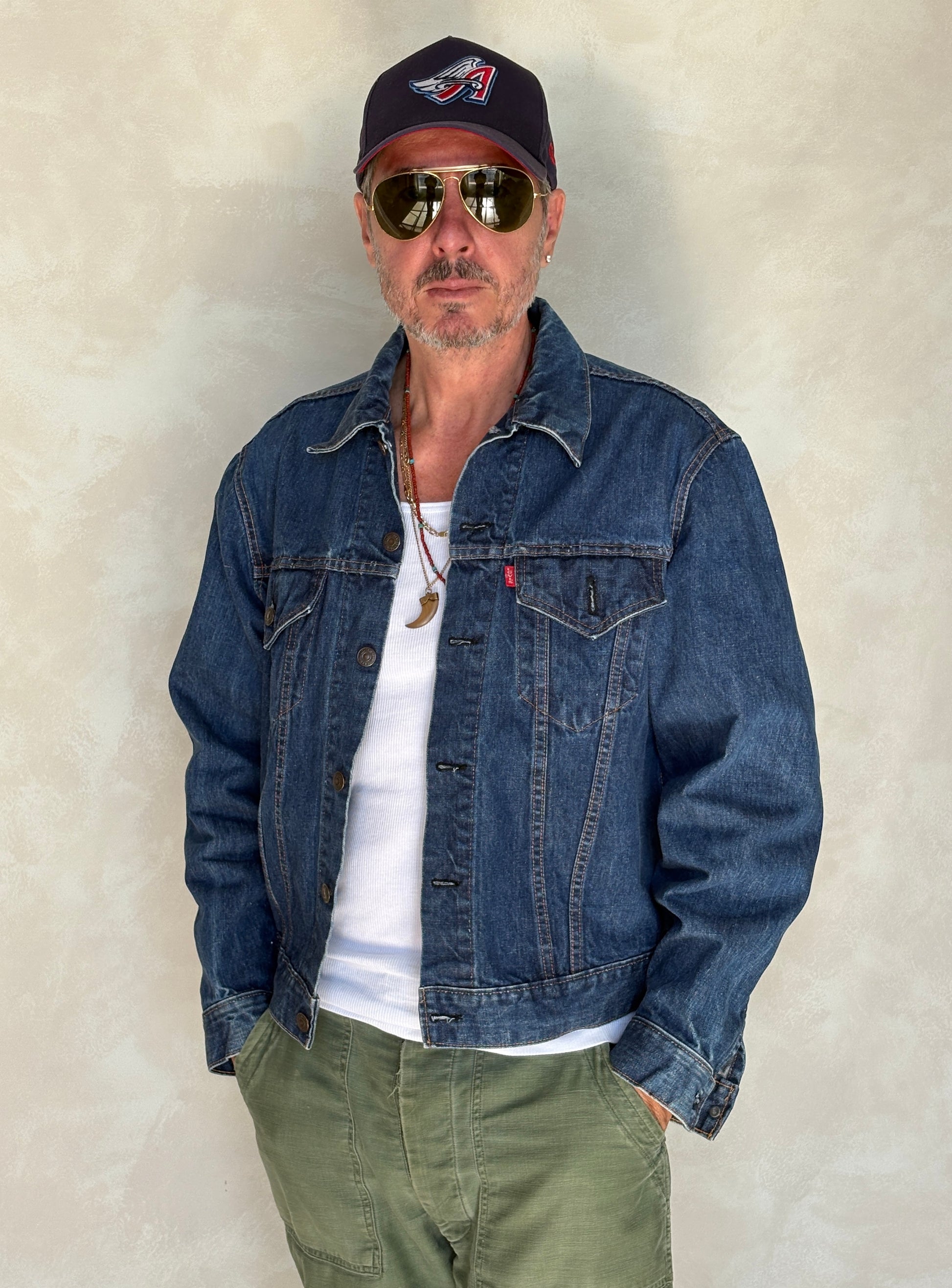 Size 46US / 56EU. Vintage Early 70s 2 pocket Levi’s Denim Jacket 70505 –Single Stitch, Made in USA - USA Vintage Bcn