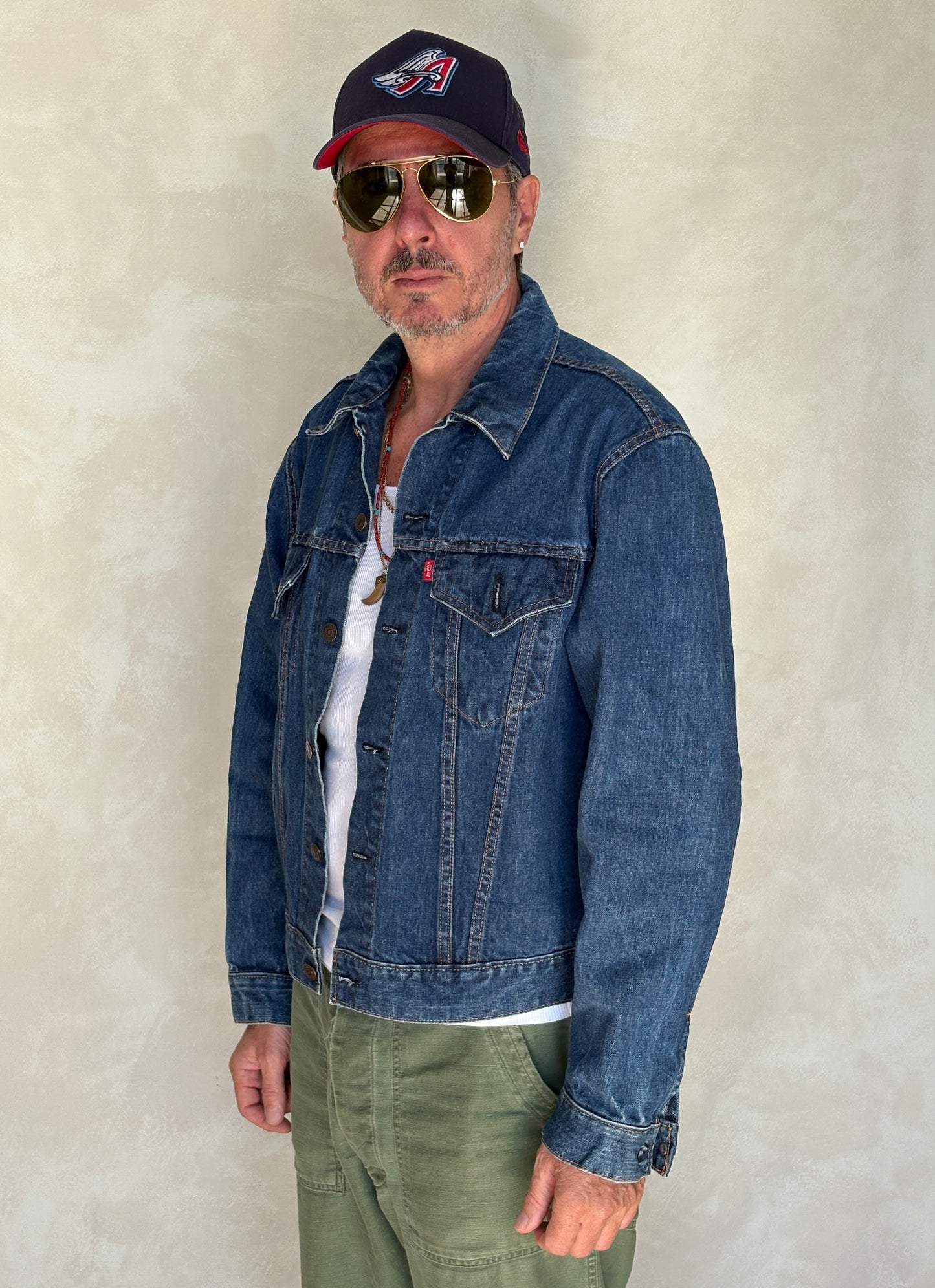 Size 46US / 56EU. Vintage Early 70s 2 pocket Levi’s Denim Jacket 70505 –Single Stitch, Made in USA - USA Vintage Bcn