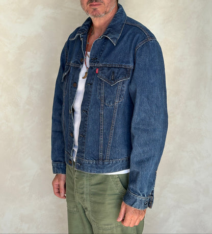 Size 46US / 56EU. Vintage Early 70s 2 pocket Levi’s Denim Jacket 70505 –Single Stitch, Made in USA-AJ357 Studio