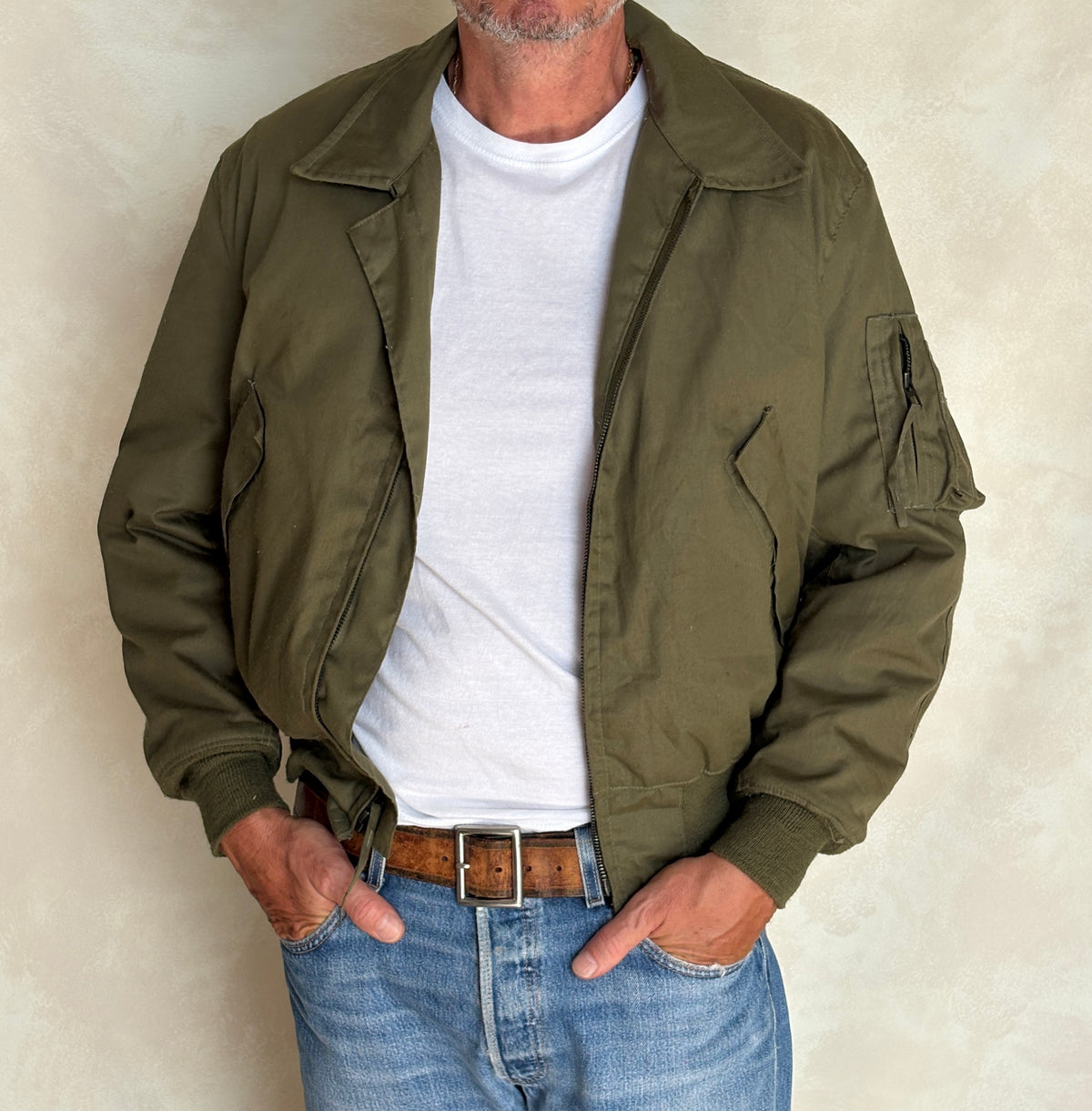 Vintage 1991 US Military CVC Cold Weather Jacket — Aramid/Nomex — Size, Med Reg. Made USA-AJ357 Studio