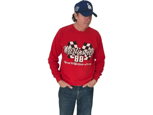 Size L 80s Crew Sweat Martinsville Made in USA - USA Vintage Bcn
