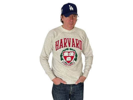 Size L 80s Crew Neck Harvard Ve Ri Tas - USA Vintage Bcn