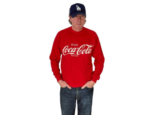 Size L Crew Neck Coca cola Made in USA By Jerzees - USA Vintage Bcn