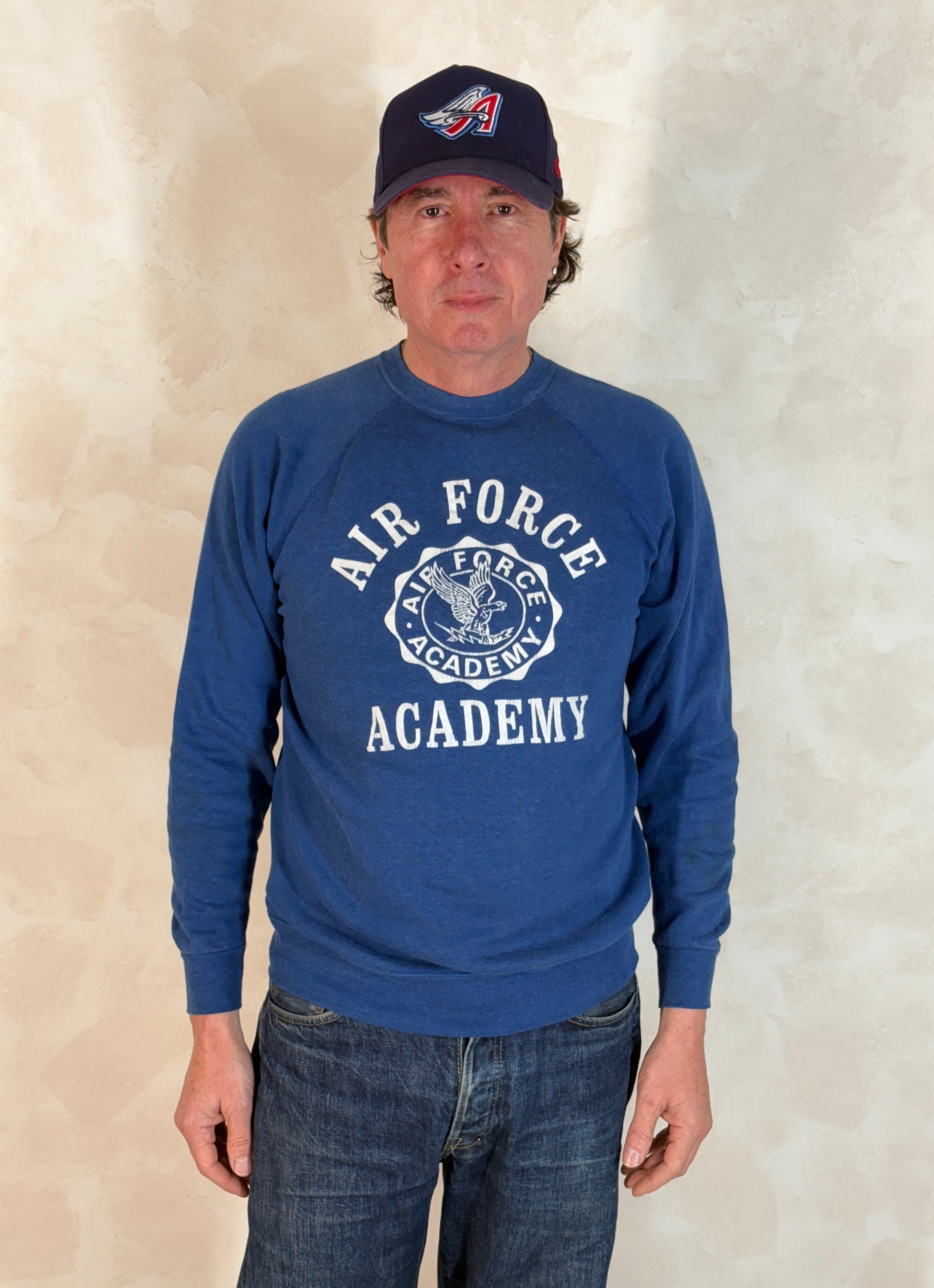 Size L US Air Force 80s Sweatshirt Made In USA. - USA Vintage Bcn