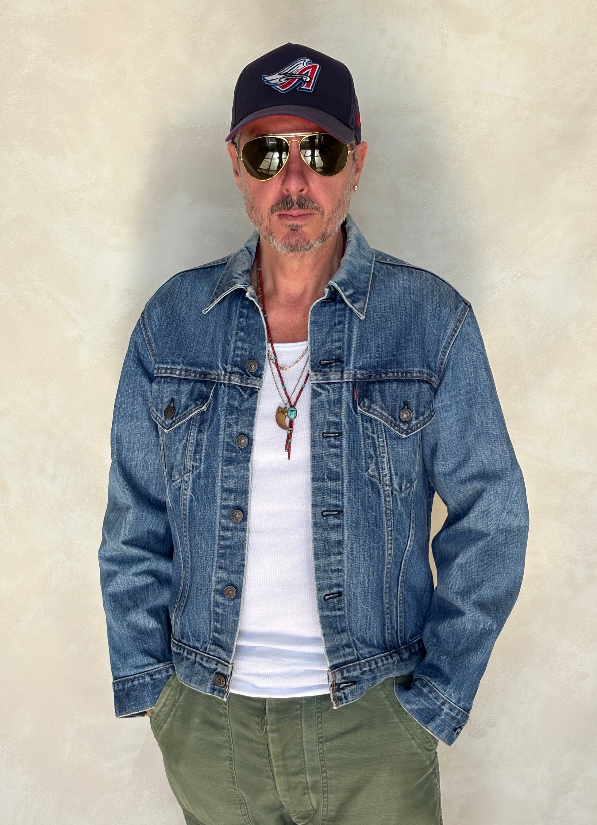 Size 42US / 52EU. Vintage 70s 2 pocket Levi’s Denim Jacket 70505 – Double Stitch, Made in USA - USA Vintage Bcn
