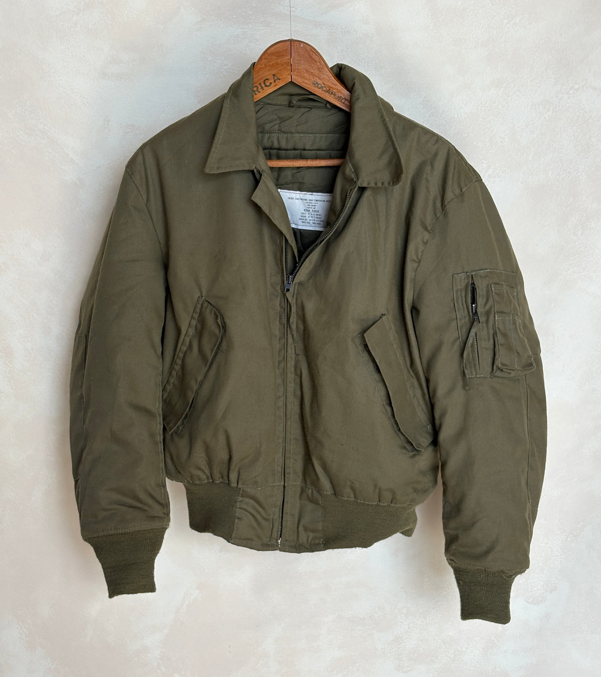 Vintage 1991 US Military CVC Cold Weather Jacket — Aramid/Nomex — Size, Med Reg. Made USA-AJ357 Studio