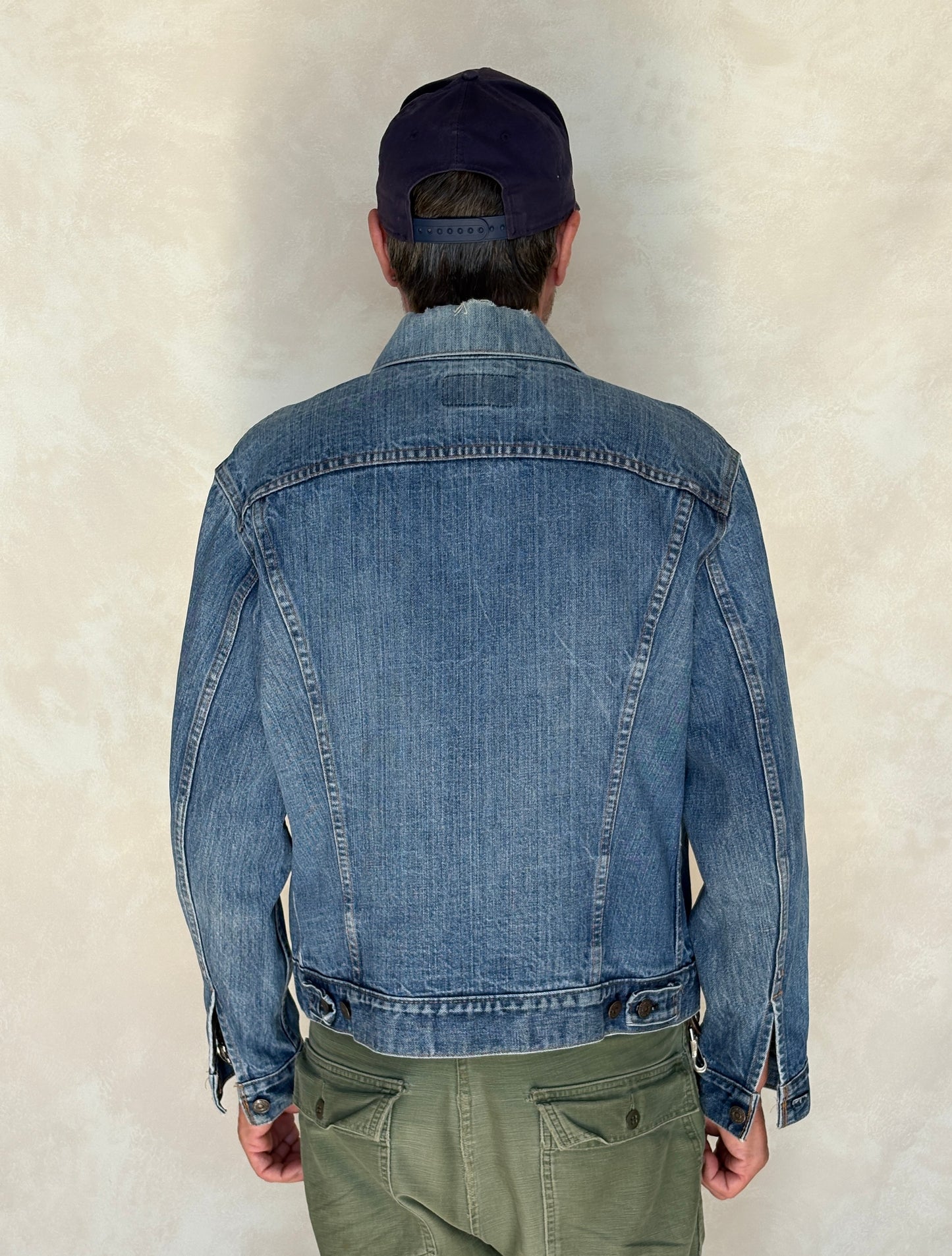 Size 42US / 52EU. Vintage 70s 2 pocket Levi’s Denim Jacket 70505 – Double Stitch, Made in USA - USA Vintage Bcn