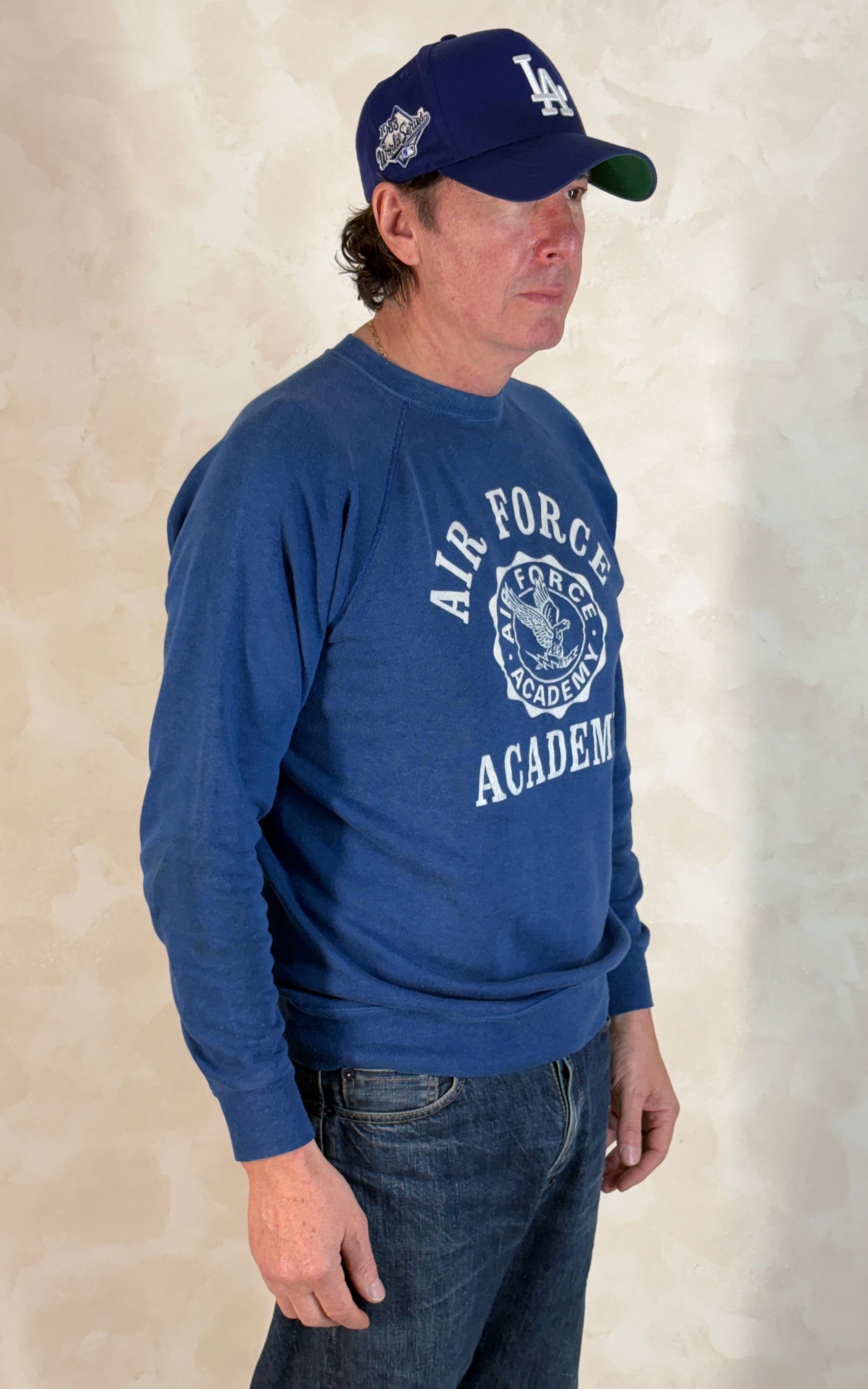 Size L US Air Force 80s Sweatshirt Made In USA. - USA Vintage Bcn