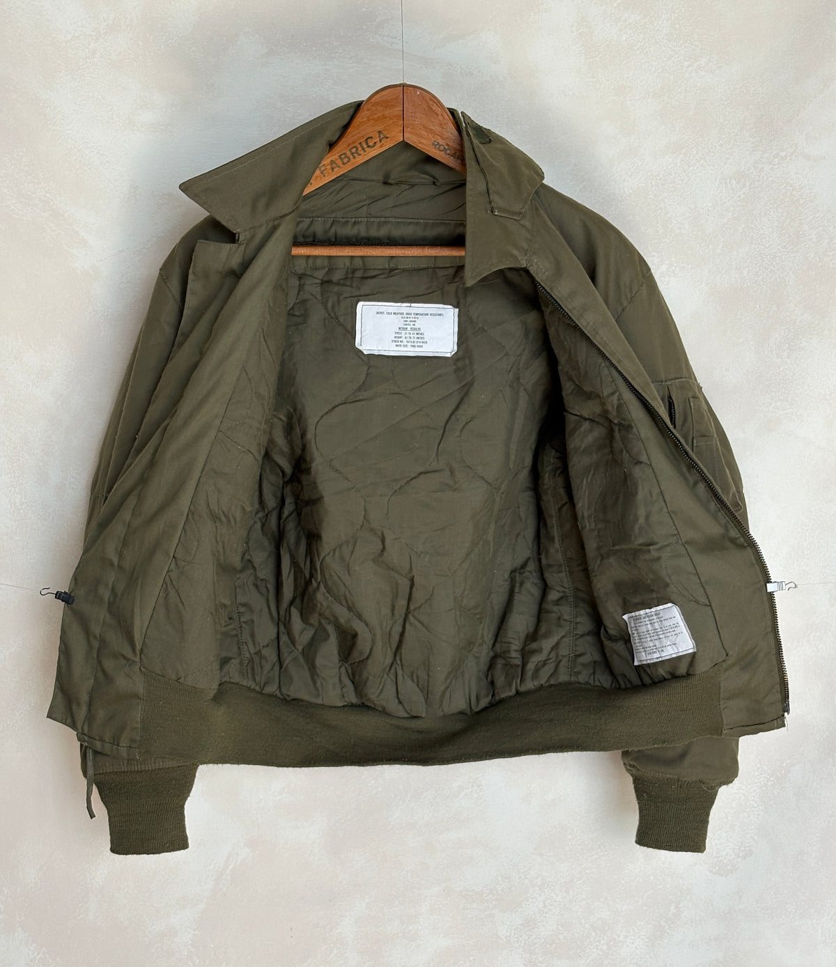 Vintage 1991 US Military CVC Cold Weather Jacket — Aramid/Nomex — Size, Med Reg. Made USA-AJ357 Studio