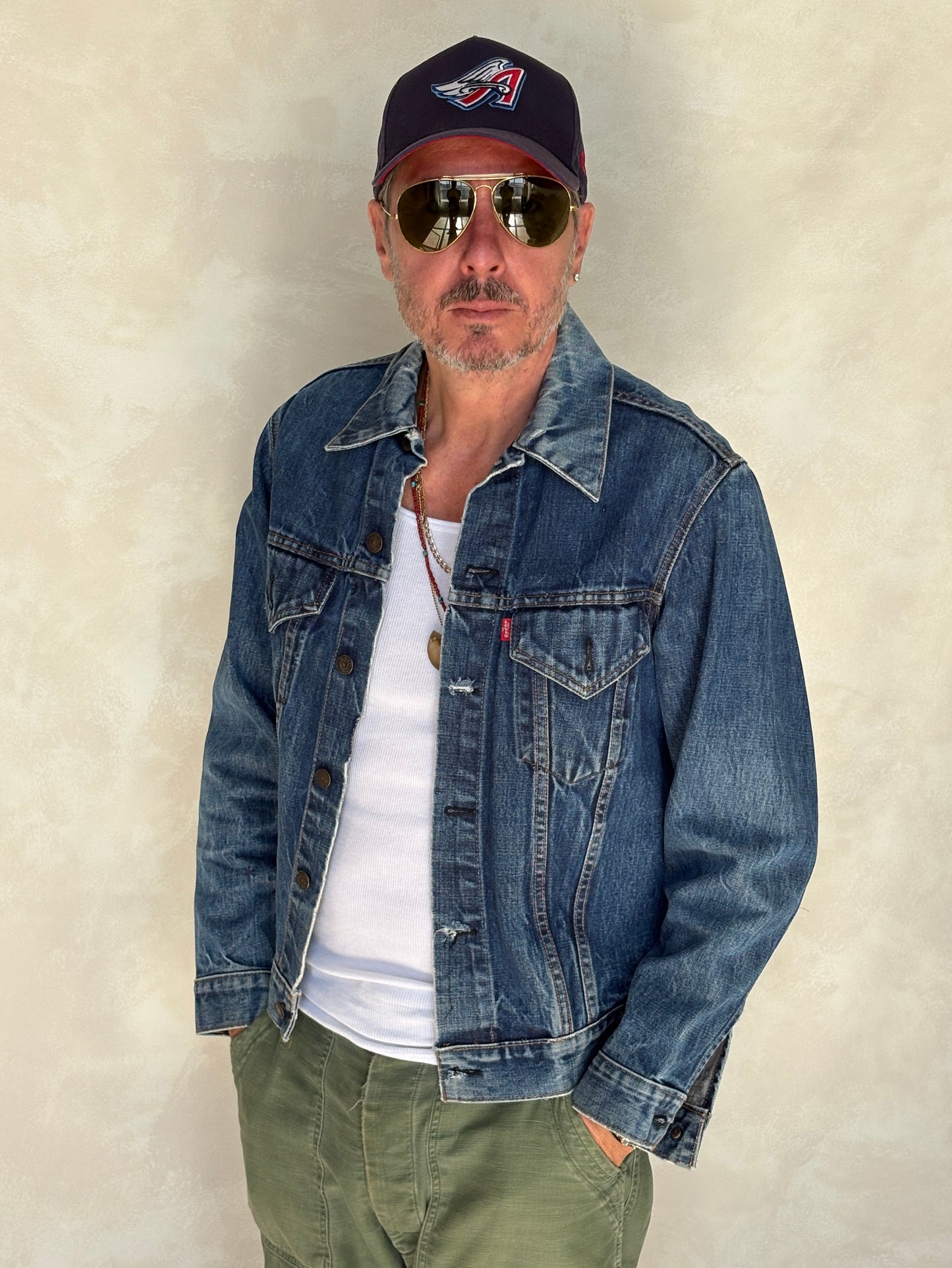 Size 40US / 50EU. Vintage Early 70s 2 pocket Levi’s Denim Jacket 70505 – Single Stitch, Made in USA - USA Vintage Bcn