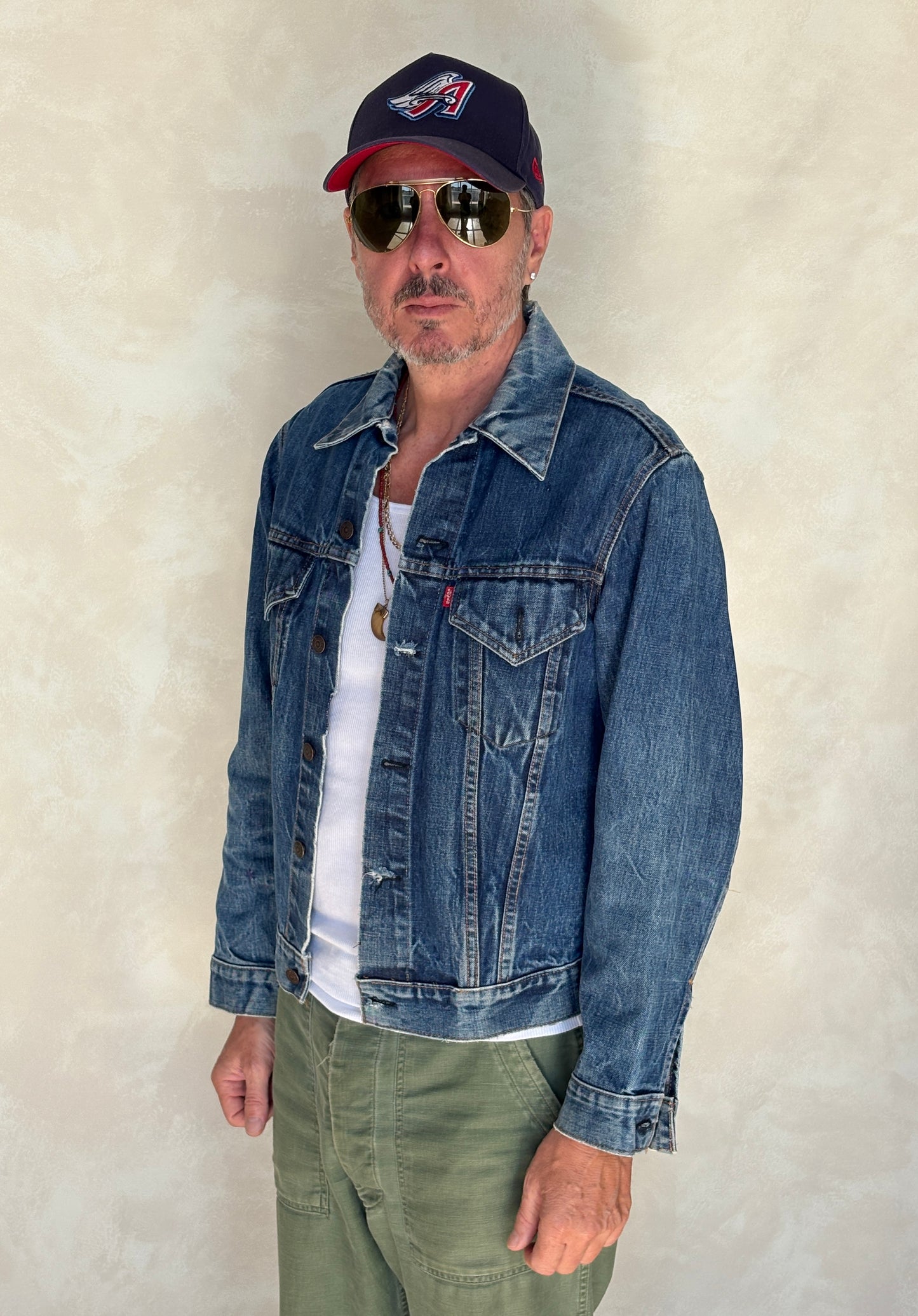 Size 40US / 50EU. Vintage Early 70s 2 pocket Levi’s Denim Jacket 70505 – Single Stitch, Made in USA - USA Vintage Bcn