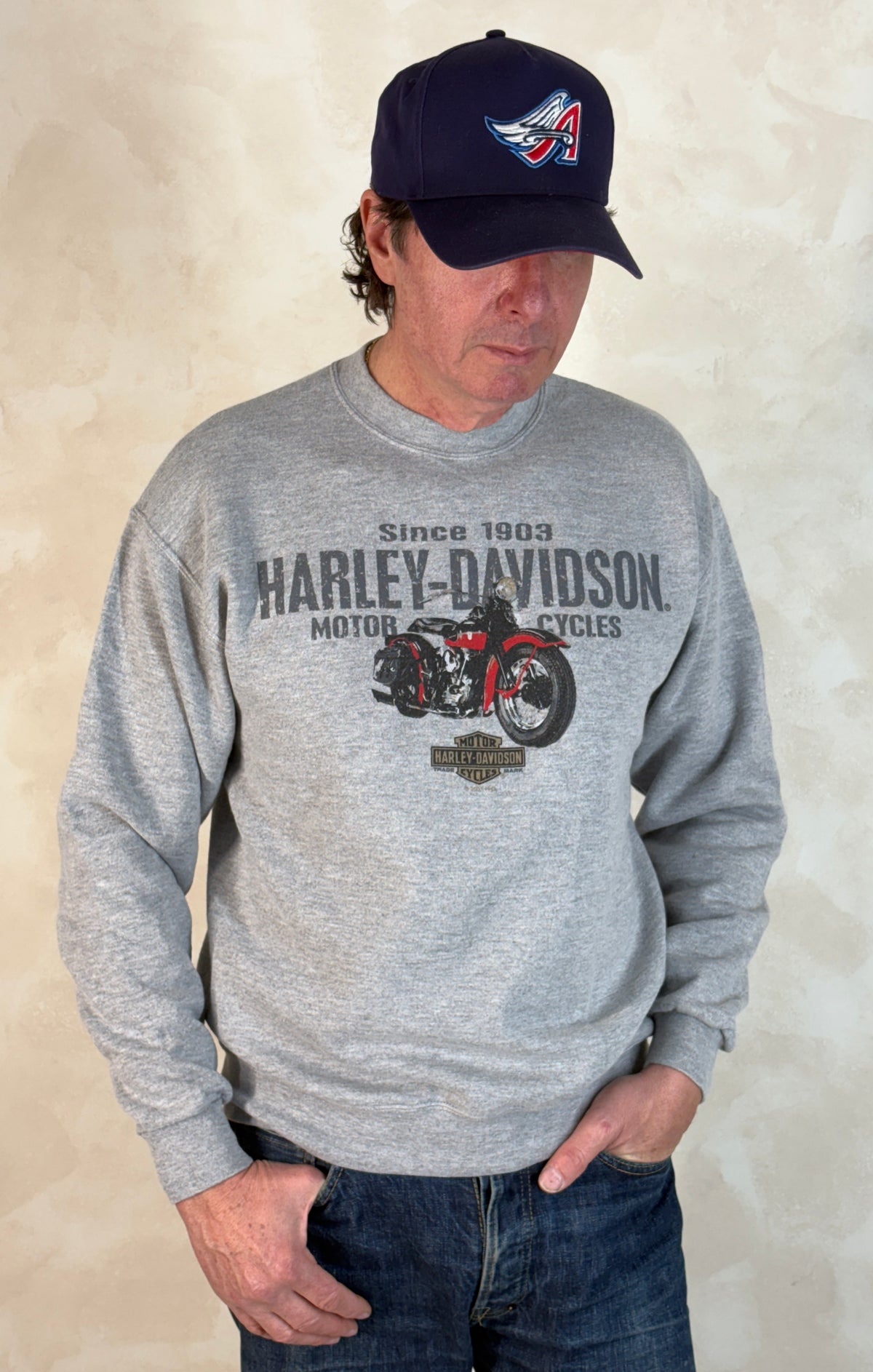 Size L Harley Davidson Sweatshirt 2001 Made In USA-AJ357 Studio