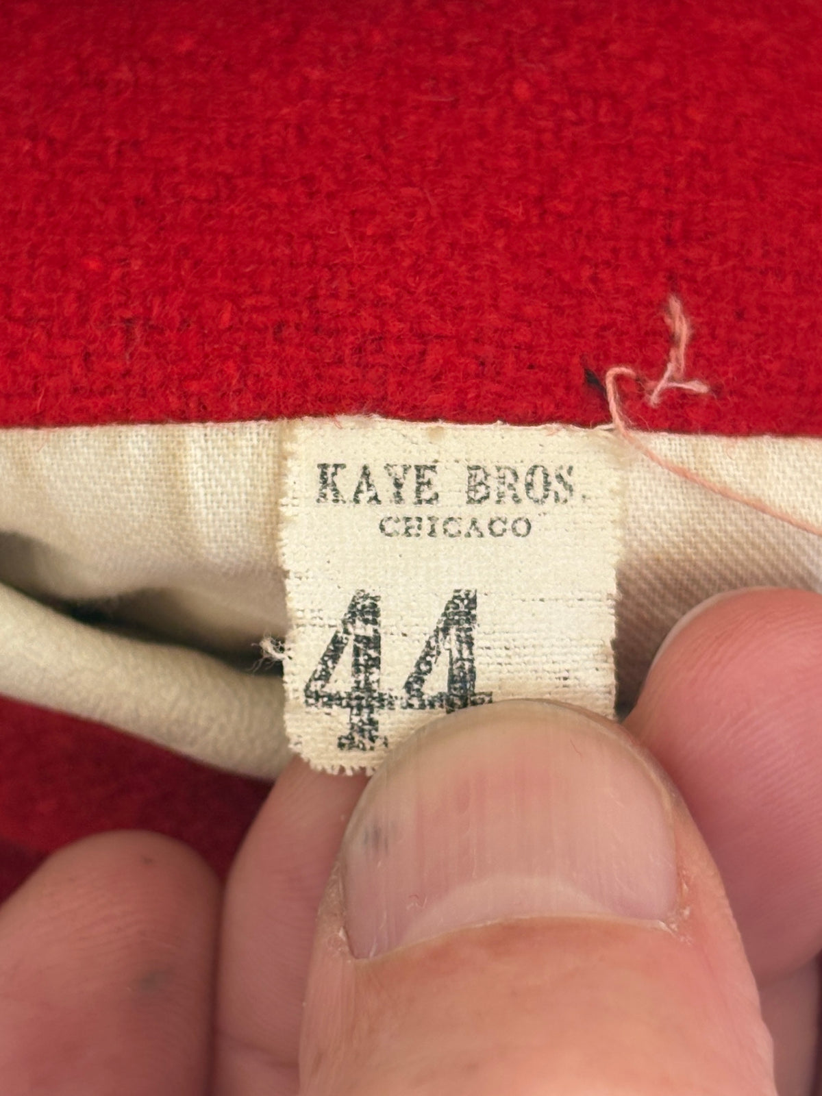 Vintage 70s Wool And Leather Varsity Jacket — Kaye Bros. Chicago — Chenille "F" Patch — Size 44