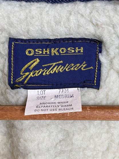 Size Med. 80s Vintage Oshkosh fleece denim Jacket-AJ357 Studio