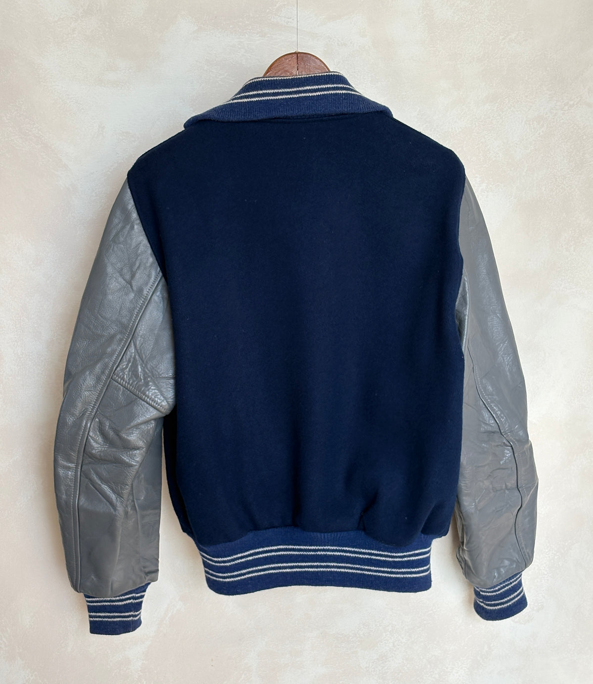 Vintage 70s  Wool And Leather Varsity Jacket — Butwin "Todd" Chenille "T" Patch — Made In USA — Size 44