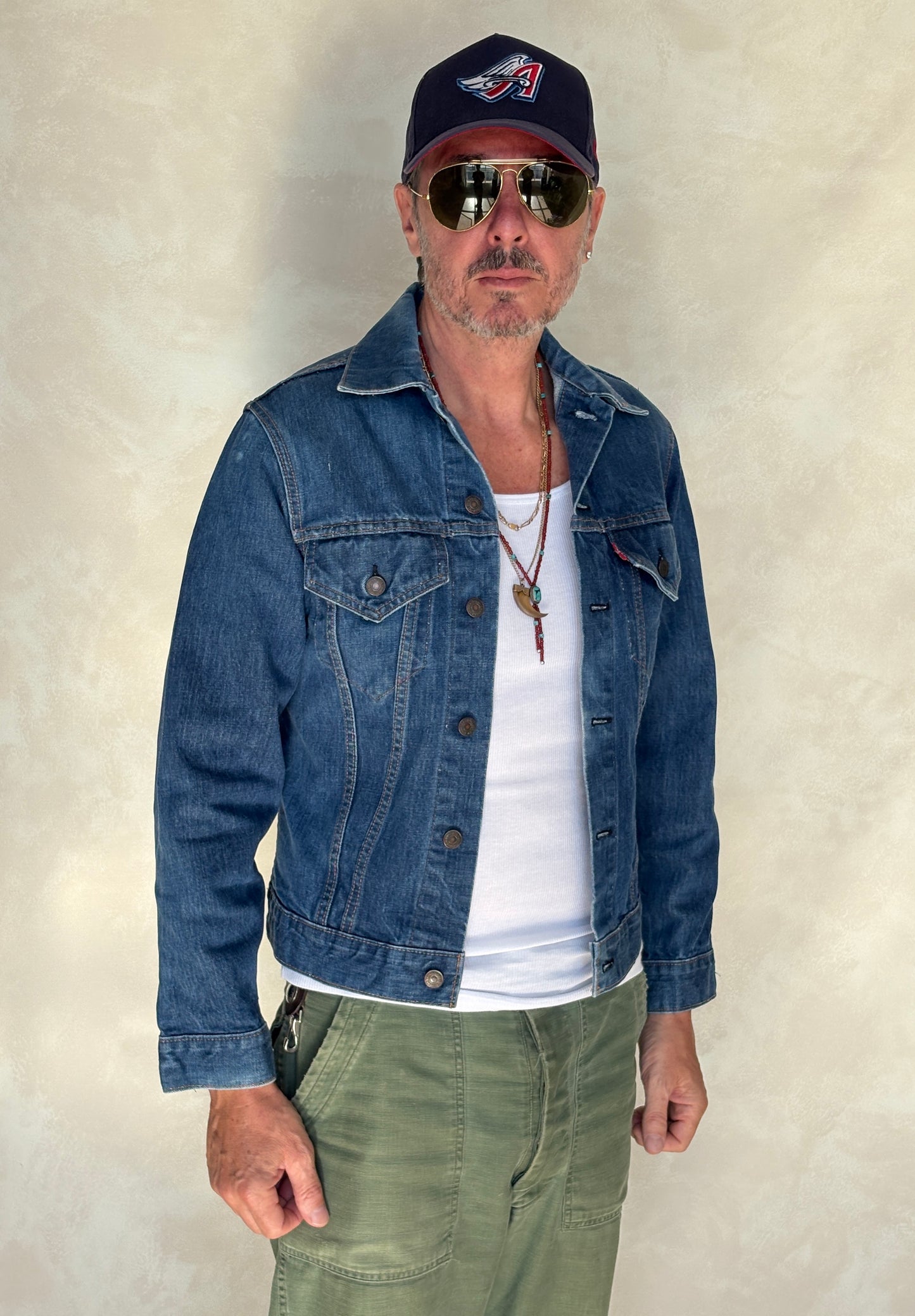 Size 38US / 48EU. Vintage Early 70s 2 pocket Levi’s Denim Jacket 70505 – Single Stitch, Made in USA - USA Vintage Bcn