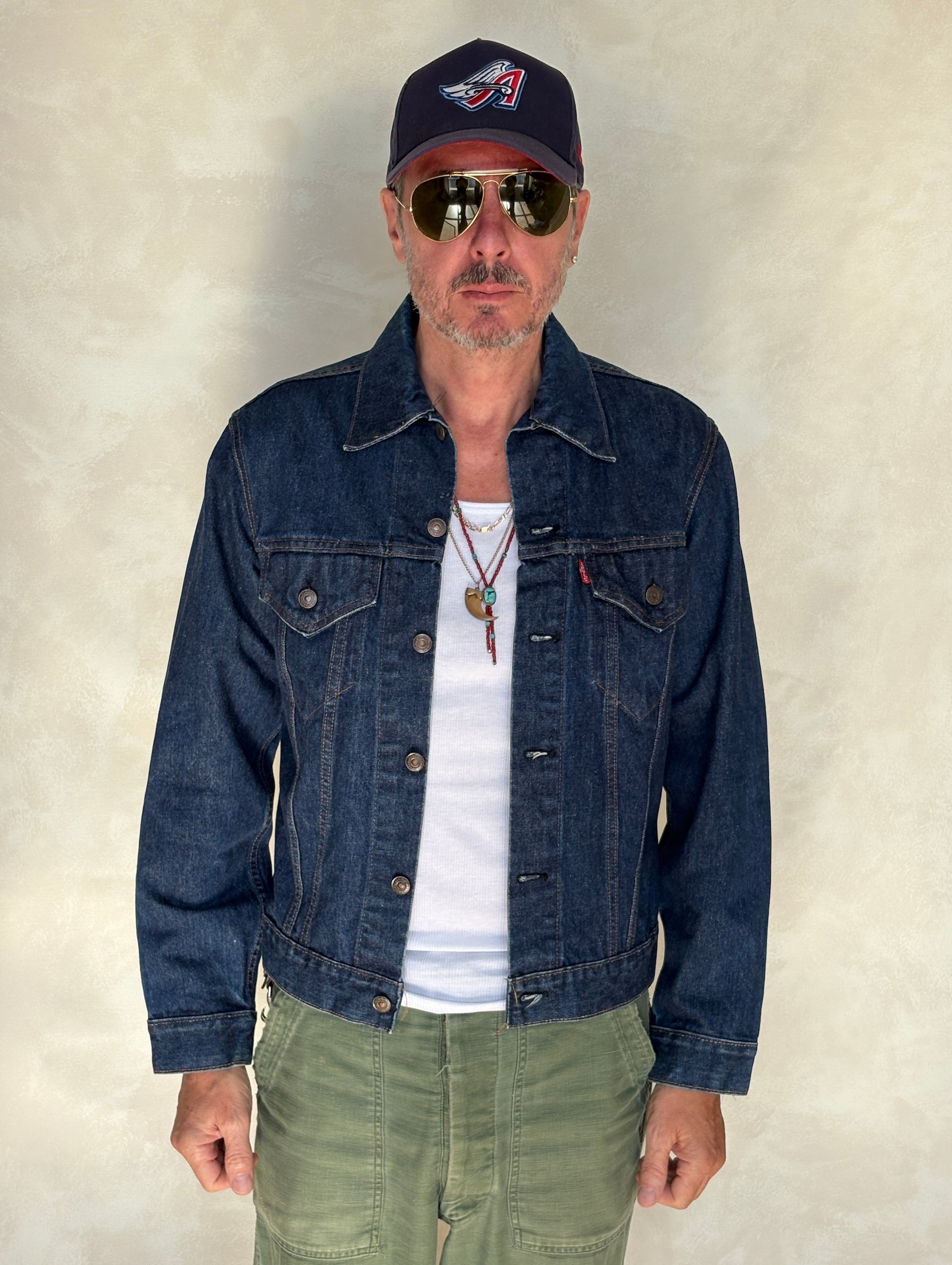 Size 40US / 50EU. Vintage 70s 2 pocket Levi’s Denim Jacket 70505 – Double Stitch, Made in USA - USA Vintage Bcn