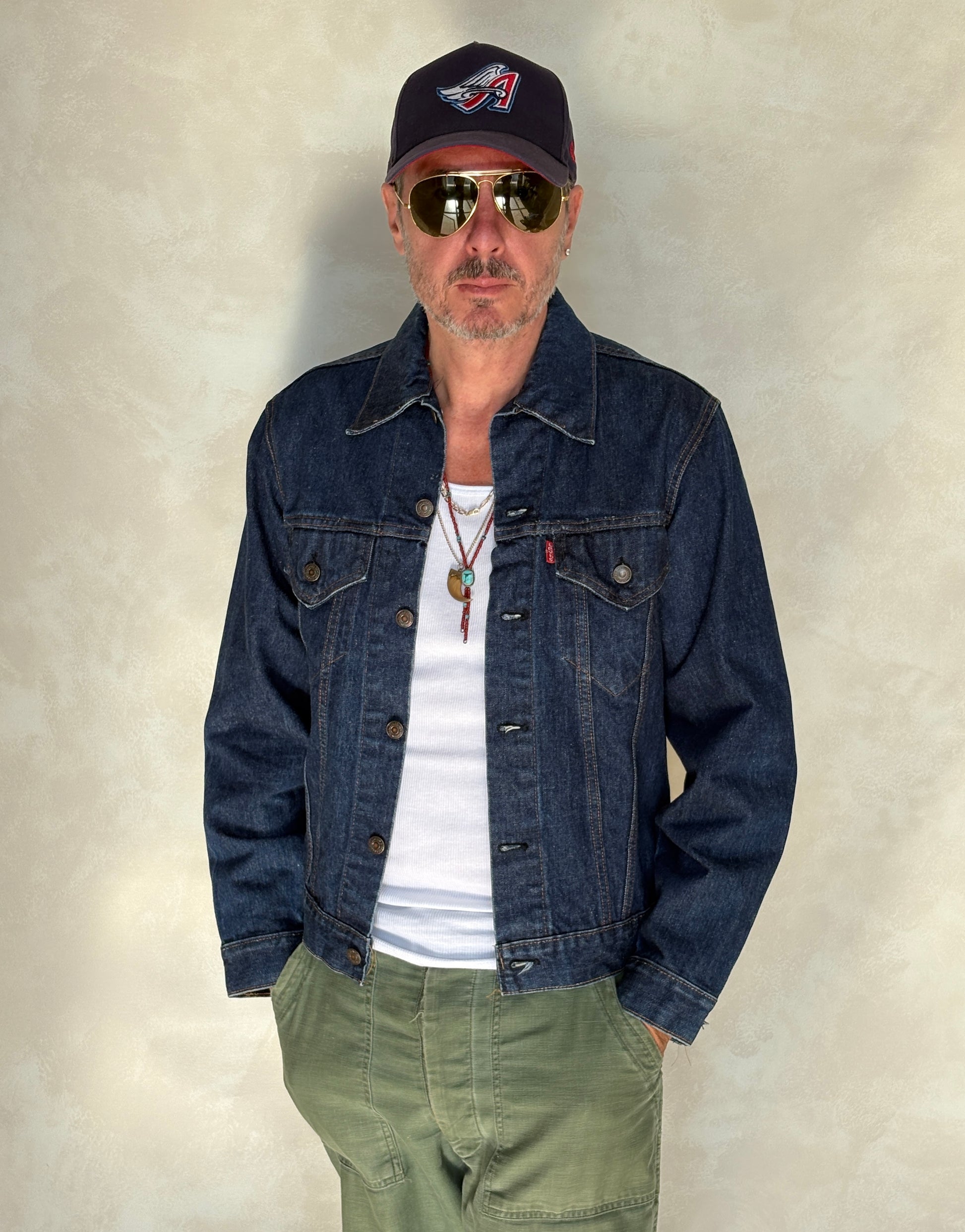 Size 40US / 50EU. Vintage 70s 2 pocket Levi’s Denim Jacket 70505 – Double Stitch, Made in USA - USA Vintage Bcn