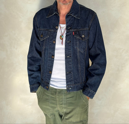Size 40US / 50EU. Vintage 70s 2 pocket Levi’s Denim Jacket 70505 – Double Stitch, Made in USA-AJ357 Studio