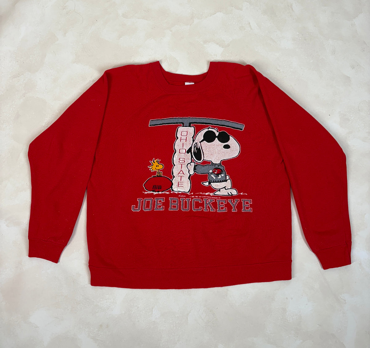 Snoopy Rare 1980 Sweatshirt Joe Buckeye-AJ357 Studio