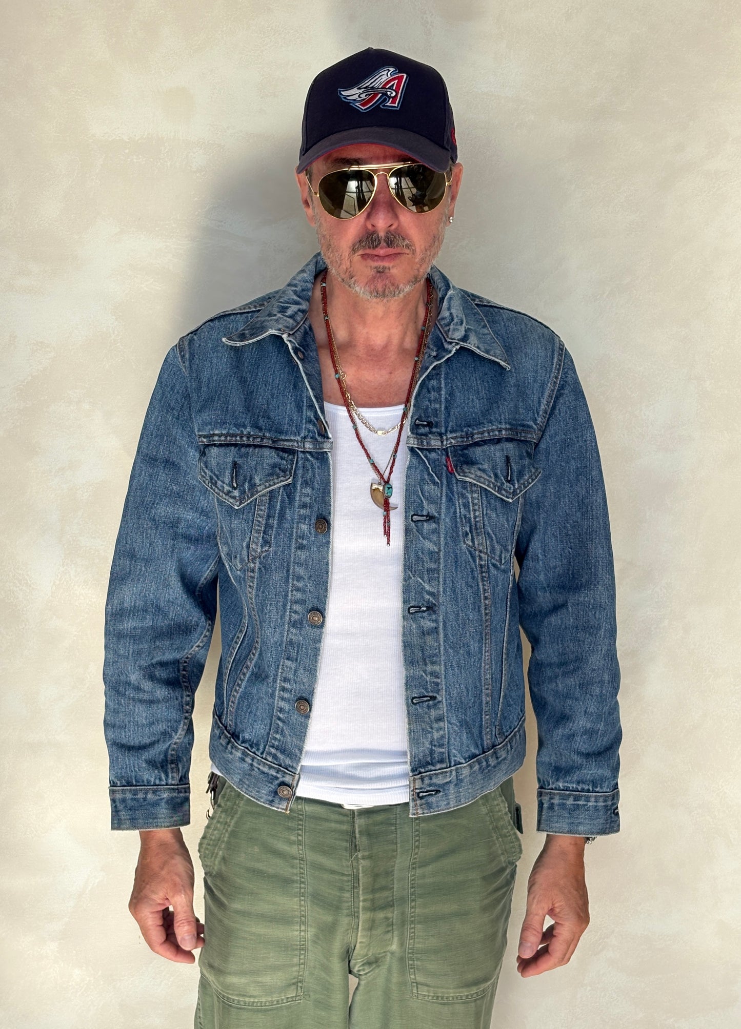 Size 40US Short / 50EU. Vintage Early 70s 2 pocket Levi’s Denim Jacket 70505 – Single Stitch, Made in USA - USA Vintage Bcn