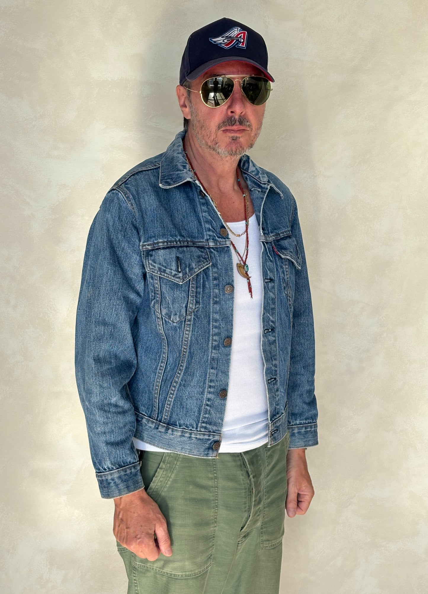 Size 40US Short / 50EU. Vintage Early 70s 2 pocket Levi’s Denim Jacket 70505 – Single Stitch, Made in USA - USA Vintage Bcn
