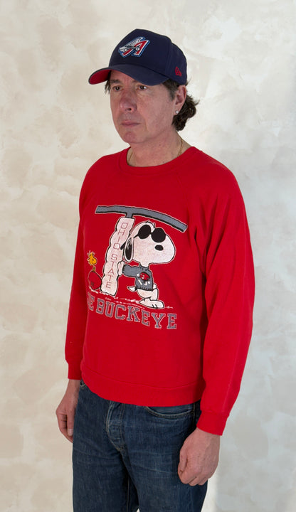 Snoopy Rare 1980 Sweatshirt Joe Buckeye-AJ357 Studio