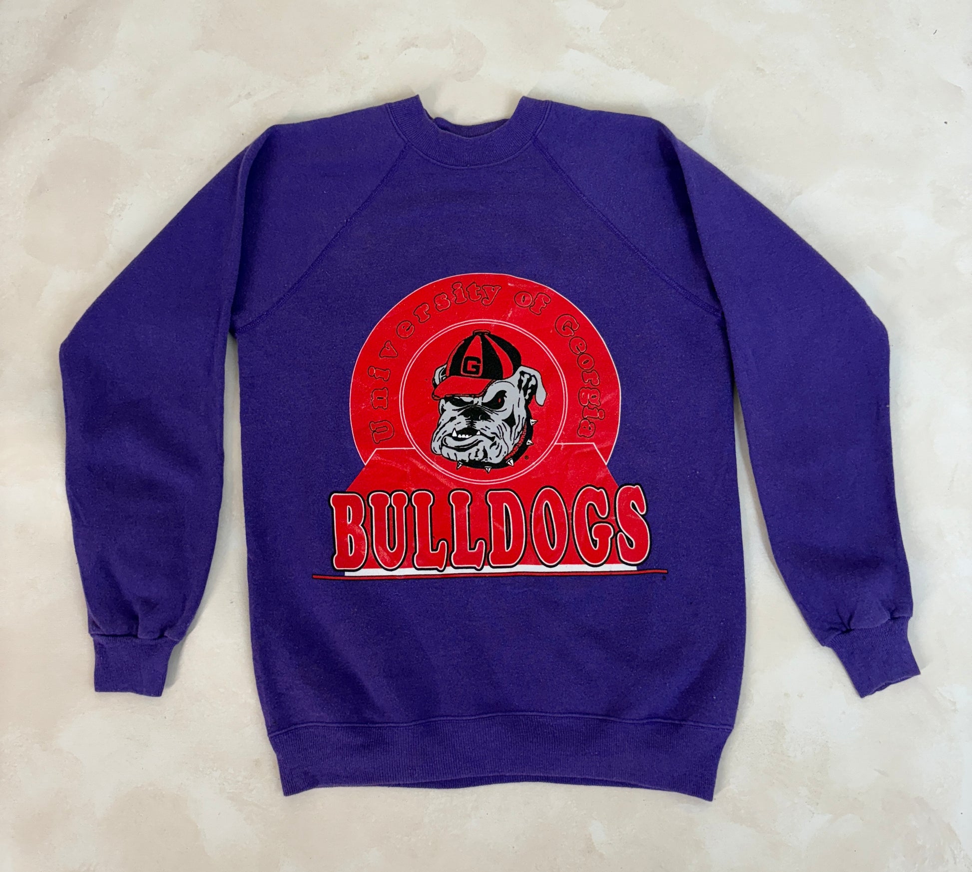 Size M 80s Crew sweatshirt Georgia Bulldogs - USA Vintage Bcn