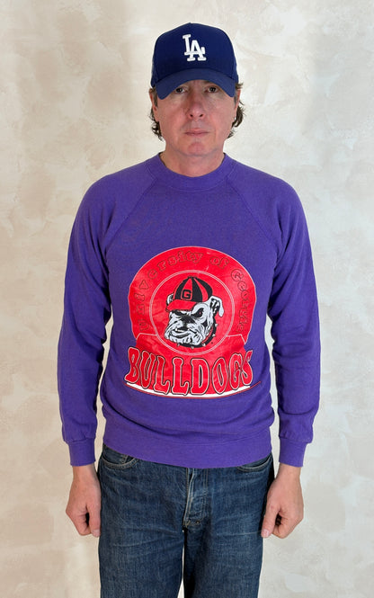 Size M 80s Crew sweatshirt Georgia Bulldogs-AJ357 Studio