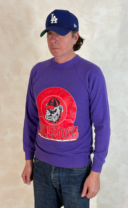 Size M 80s Crew sweatshirt Georgia Bulldogs-AJ357 Studio