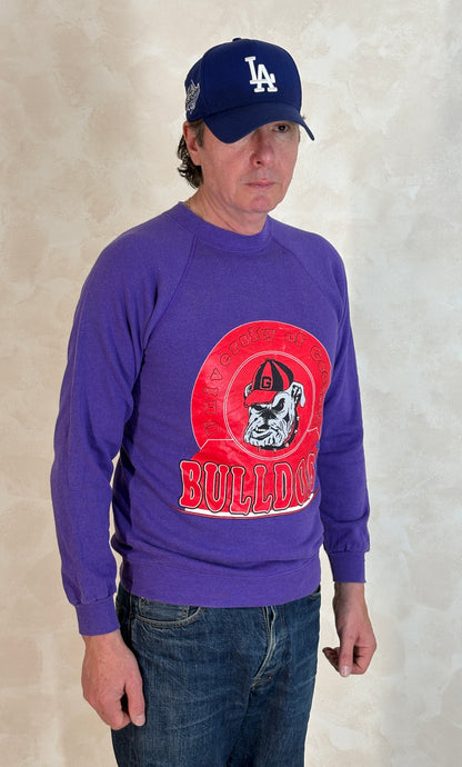 Size M 80s Crew sweatshirt Georgia Bulldogs-AJ357 Studio