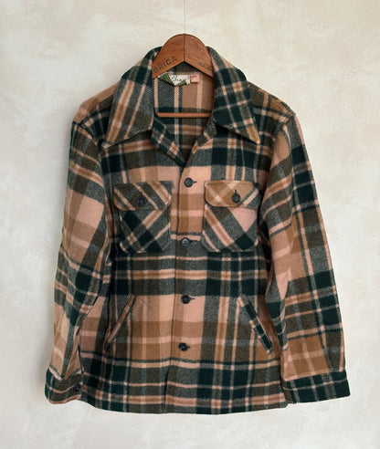 LL Bean Wool Plaid shirt jacket Made in USA . Size Mens Large