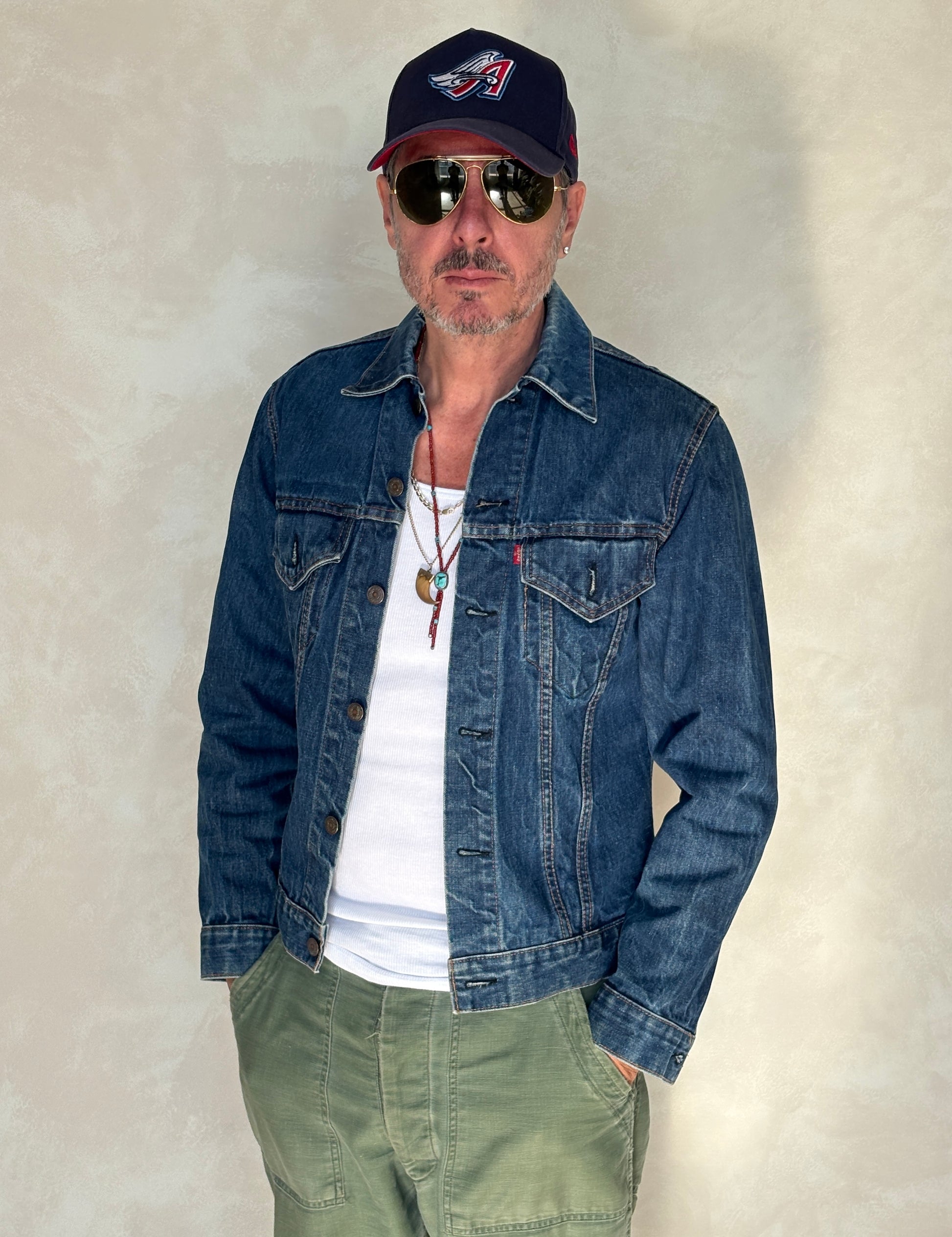 Size 38US / 48EU. Vintage Early 70s 2 pocket Levi’s Denim Jacket 70505 – Single Stitch, Made in USA - USA Vintage Bcn