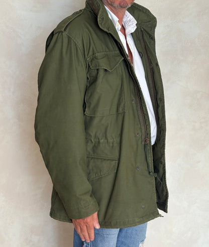 Med Long. Authentic 1975 OG-107 US Army M-65 Field Jacket – Vietnam Era Military Issue