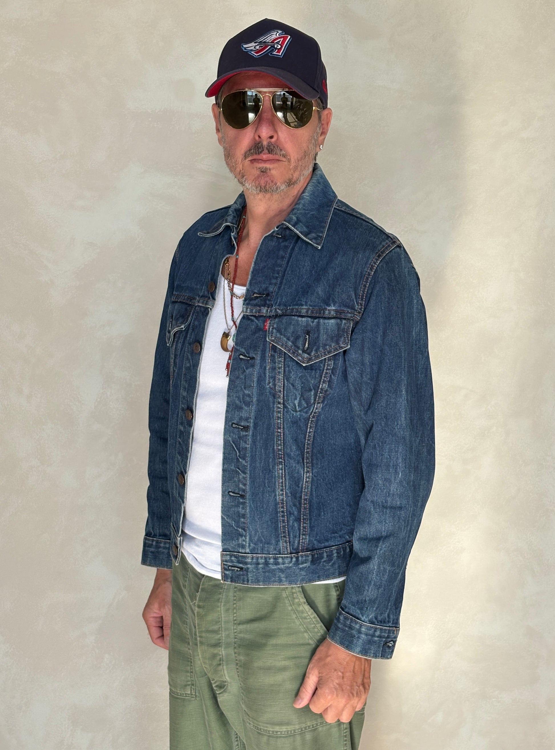 Size 38US / 48EU. Vintage Early 70s 2 pocket Levi’s Denim Jacket 70505 – Single Stitch, Made in USA - USA Vintage Bcn