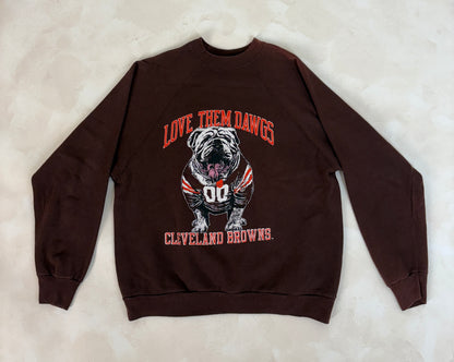Size L 80s Crew Sweat Artex Cleveland Browns-AJ357 Studio
