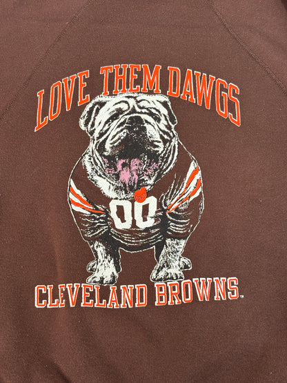 Size L 80s Crew Sweat Artex Cleveland Browns-AJ357 Studio