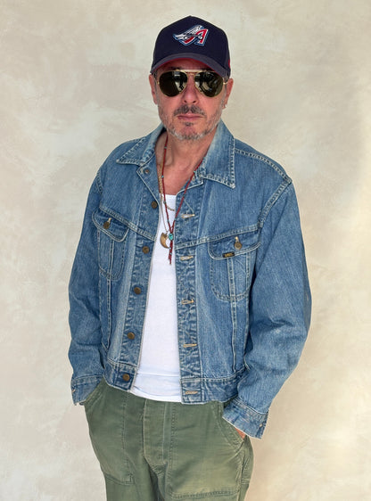 Size 46US / 56EU Vintage 70s Lee Union Made Denim Jacket – 2 Pockets – Made in USA-AJ357 Studio
