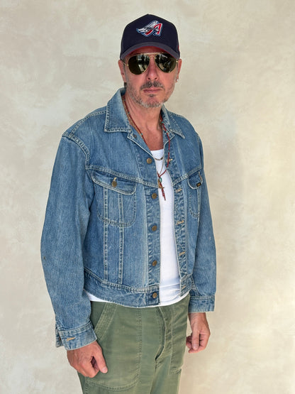 Size 46US / 56EU Vintage 70s Lee Union Made Denim Jacket – 2 Pockets – Made in USA-AJ357 Studio