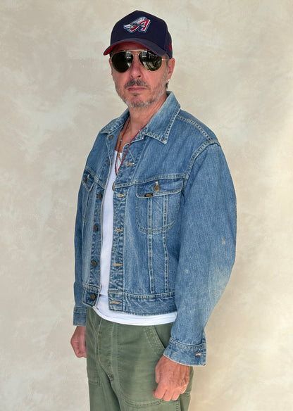 Size 46US / 56EU Vintage 70s Lee Union Made Denim Jacket – 2 Pockets – Made in USA-AJ357 Studio