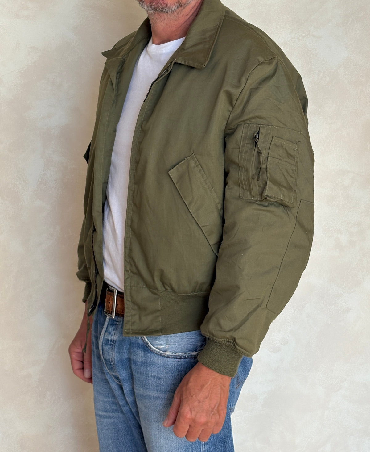 Vintage 1981 US Military CVC Cold Weather Jacket — Aramid/Nomex —  Size, Med Reg. Made USA