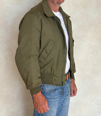Vintage 1981 US Military CVC Cold Weather Jacket — Aramid/Nomex —  Size, Med Reg. Made USA