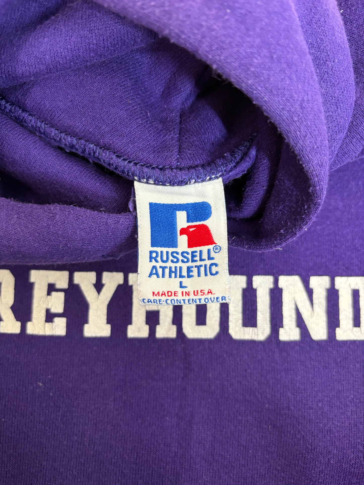 Size L Hooded Russell Made In USA - USA Vintage Bcn