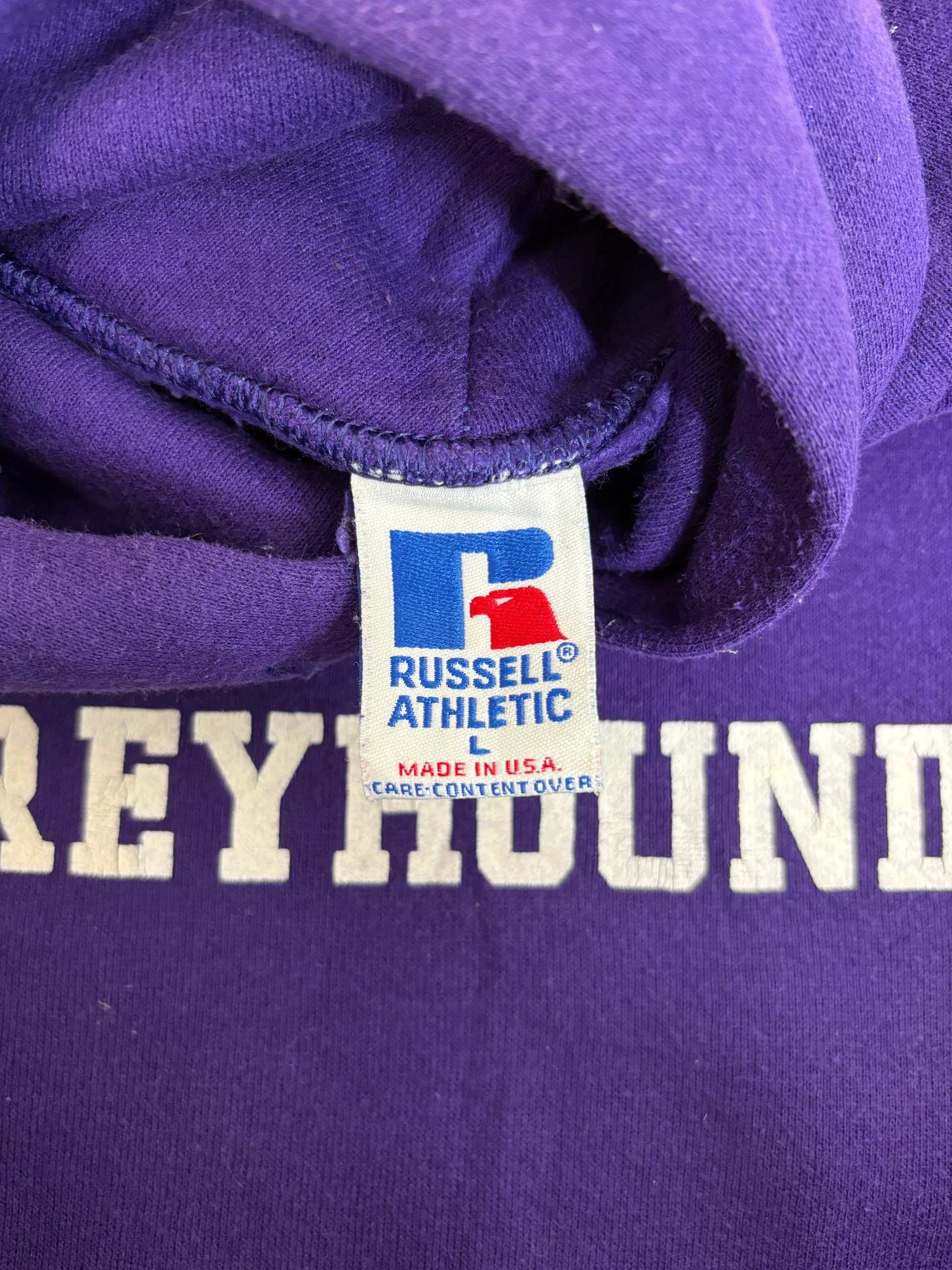 Size L Hooded Russell Made In USA - USA Vintage Bcn