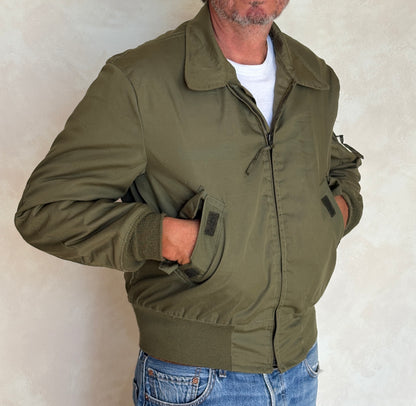 Vintage 1981 US Military CVC Cold Weather Jacket — Aramid/Nomex —  Size, Med Reg. Made USA
