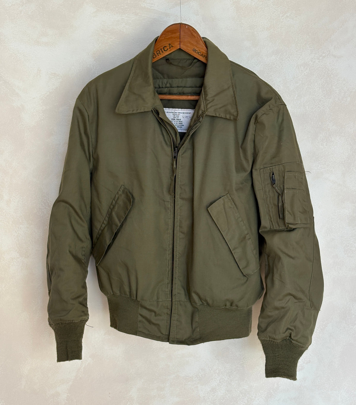 Vintage 1981 US Military CVC Cold Weather Jacket — Aramid/Nomex —  Size, Med Reg. Made USA